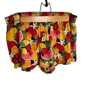 Victoria’s Secret PINK Sleepwear Boxer Shorts Black Fruit S